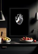 Quadro Vasco Raiz com Vidro e Moldura Preta Tam:A4 Quadro Vasco Raiz com Vidro e Moldura Preta Tam:A4