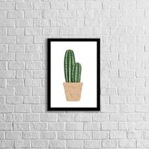Quadro Vaso de Cactos 24x18cm - com vidro Quadro Vaso de Cactos 24x18cm - com vidro