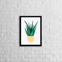 Quadro Vaso Espada de São Jorge 45x34cm - com vidro Quadro Vaso Espada de São Jorge 45x34cm - com vidro
