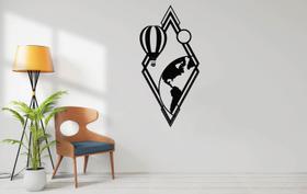 Quadro Vazado Balão Geométrico 41x20cm Mdf 3mm Decoração