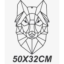 Quadro vazado poligonal LOBO em mdf decoração de ambientes casa sala quarto espaços personalizados