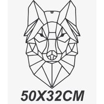 Quadro vazado poligonal LOBO em mdf decoração de ambientes casa sala quarto espaços personalizados Quadro vazado poligonal LOBO em mdf decoração de ambientes casa sala quarto espaços personalizados