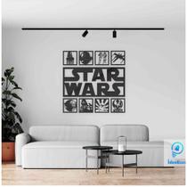 Quadro vazado Star Wars em MDF 65x65 cm DECORATIVO - Idealizze DECOR