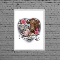 Quadro Vegetariano Friends Not Food 33x24cm - com vidro Quadro Vegetariano Friends Not Food 33x24cm - com vidro