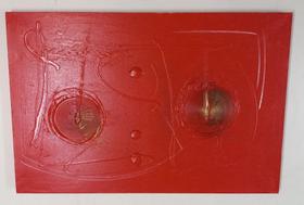 Quadro Vermelho Textura Quadro Vermelho Textura