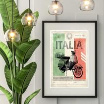 Quadro Vespa Itália - 60X48Cm Quadro Vespa Itália - 60X48Cm