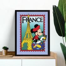 Quadro Viagem Para França 24x18cm Quadro Viagem Para França 24x18cm