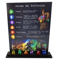 Quadro Vingadores + Expositor Joias do Infinito Thanos - TerraX