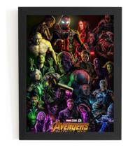 Quadro Vingadores Guerra Infinita Arte Thanos Hq