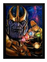 Quadro Vingadores Ultimato 2019 Thanos Poster Moldurado