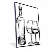 Quadro Vinho para Dois Canvas Sem Vidro