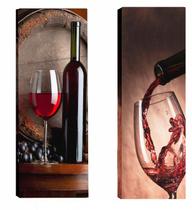 Quadro Vinho Taças par 20x60 Atelier Valverde