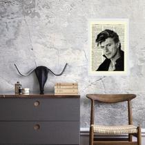 Quadro Vintage David Bowie 24x18cm - com vidro