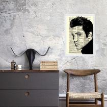 Quadro Vintage Elvis Presley 33x24cm