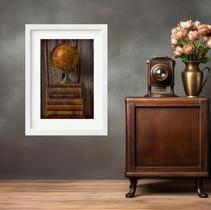 Quadro Vintage Globo Terrestre - 60x48cm Quadro Vintage Globo Terrestre - 60x48cm
