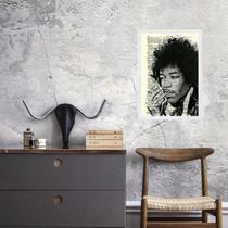 Quadro Vintage Jimi Hendrix 33X24Cm