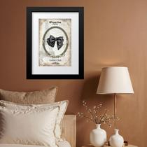 Quadro Vintage Moda Laço de Fita- 60x48cm Quadro Vintage Moda Laço de Fita- 60x48cm