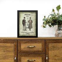 Quadro Vintage Moda Masculina Cavalheiros 33x24cm Quadro Vintage Moda Masculina Cavalheiros 33x24cm