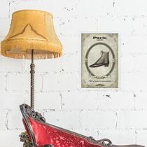 Quadro Vintage Moda Masculina Sapatos 33X24Cm