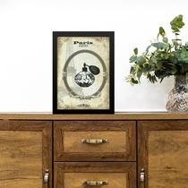 Quadro Vintage Moda Perfume Paris 33x24cm - com vidro