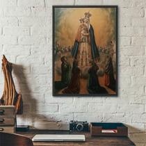 Quadro Vintage Nossa Senhora Do Bom Parto 24x18cm - com vidro