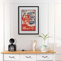 Quadro Vintage Policial - 60x48cm