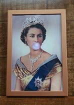 Quadro Vintage Rainha Elizabeth Quadro Vintage Rainha Elizabeth