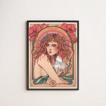 Quadro Vintage Signo Virgem 24x18cm Quadro Vintage Signo Virgem 24x18cm
