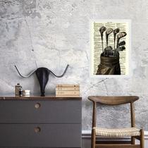 Quadro Vintage Tacos De Golf 45X34Cm Quadro Vintage Tacos De Golf 45X34Cm