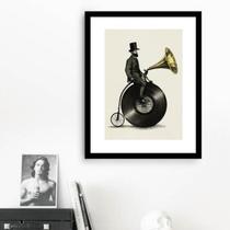 Quadro Vintage Temática Música - 60x48cm