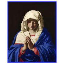 Quadro Virgem Maria de Sassoferrato 30x40cm Moldura e Vidro