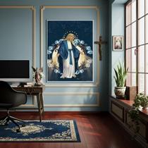 Quadro Virgem Maria - Nossa Senhora Das Graças - 70X50Cm Quadro Virgem Maria - Nossa Senhora Das Graças - 70X50Cm