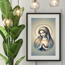 Quadro Virgem Maria Prateada - 60X48Cm Quadro Virgem Maria Prateada - 60X48Cm