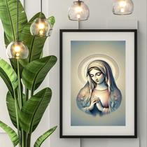 Quadro Virgem Maria Prateada - 60X48Cm