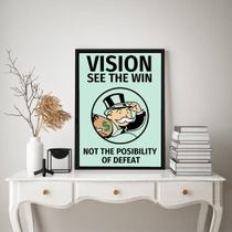 Quadro Visão Empreendedora Sr. Monopoly 24x18cm
