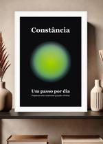 Quadro Vitória/Ritmo/Constância com Vidro e Moldura Branca Tamanho:21cm x 30cm (A4)