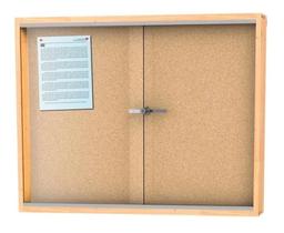 Quadro Vitrine Vidro 90x60cm - Cortiça P/ Avisos - Com Chave