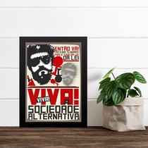 Quadro Viva a Sociedade Alternativa 45x34cm Quadro Viva a Sociedade Alternativa 45x34cm