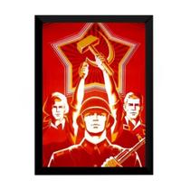 Quadro Viva Comunismo Arte Cartaz Moldurado Quadro Viva Comunismo Arte Cartaz Moldurado