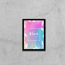 Quadro Viva e Sorria 33x24cm - com vidro