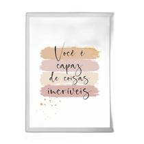 Quadro Você É Cap De Coisas Incríveis 33X24Cm - Com Vidro