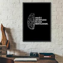 Quadro Você É Um Reflexo Da Sua Mentalidade 33X24Cm - Vidro