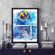 Quadro Vôlei De Praia - Aquarela 45x34cm
