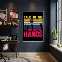 Quadro Vôlei Fale Com As Mãos-70x50cm Mold Branca