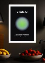 Quadro Vontade/Hábito/Ação com Vidro e Moldura Branca Tamanho:21cm x 30cm (A4) Quadro Vontade/Hábito/Ação com Vidro e Moldura Branca Tamanho:21cm x 30cm (A4)