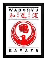 Quadro Wadoryu Karate Decoração Academia Dojo Arte Marcial