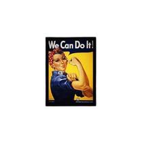 Quadro We Can Do It 45X34Cm - Com Vidro Moldura Preta