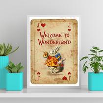 Quadro Welcome To Wonderland 45x34cm - com vidro