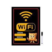 Quadro Wifi Pastel Internet Pastelaria Restaurante 20x28cm