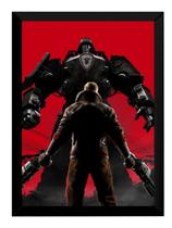 Quadro Wolfenstein Arte Game Poster Moldurado